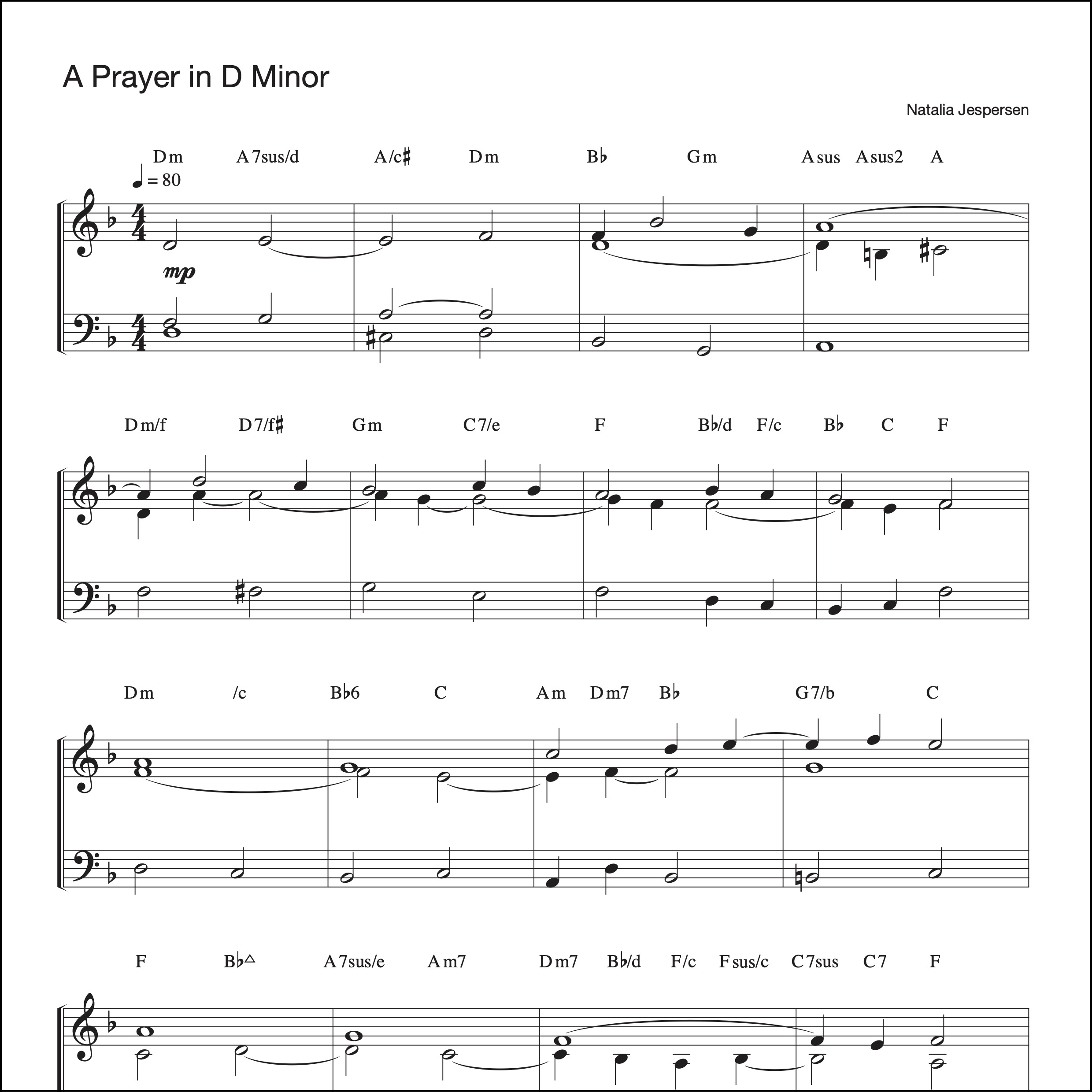 A Prayer in D Minor